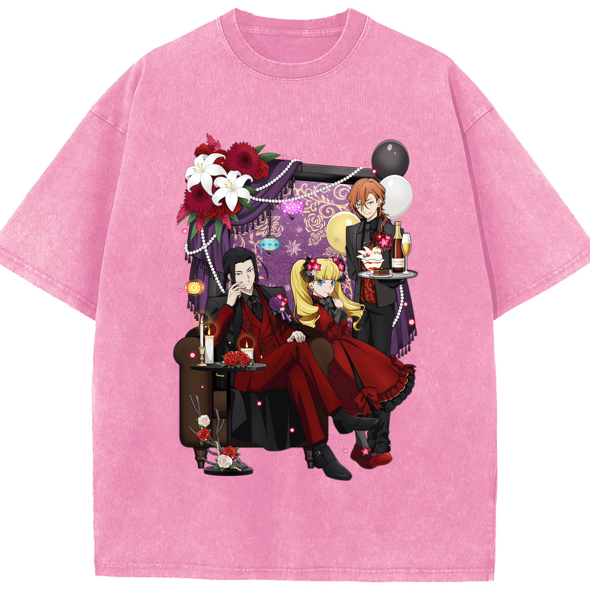 （画像用） 文豪ストレイドッグス Bungo Stray Dogs 綿100% ヴィンテージ風 半袖Tシャツ（フロントプリント）
